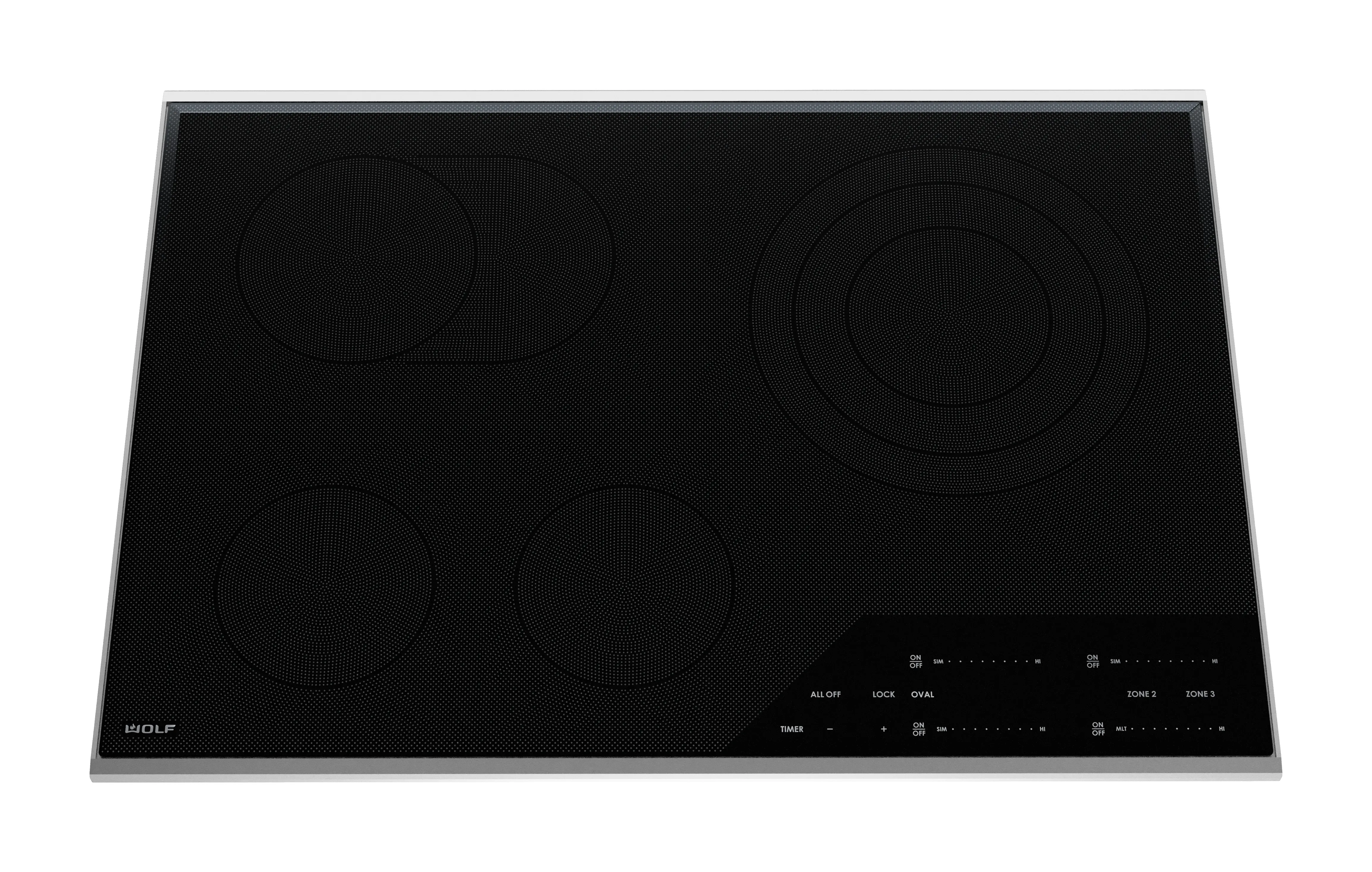 Ceramic black glass topped hob appliance silo 3D render