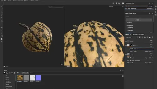 Substance 3D Screenshot Of 3D Scanned Pumpkin