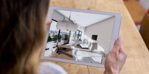 Unreal Engine 4 interior test on an iPad tablet