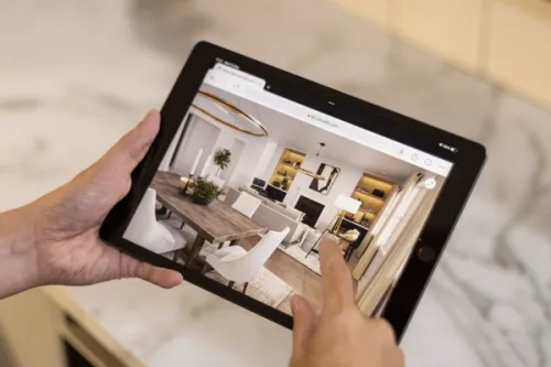 360° Interior configuration displayed on a tablet device