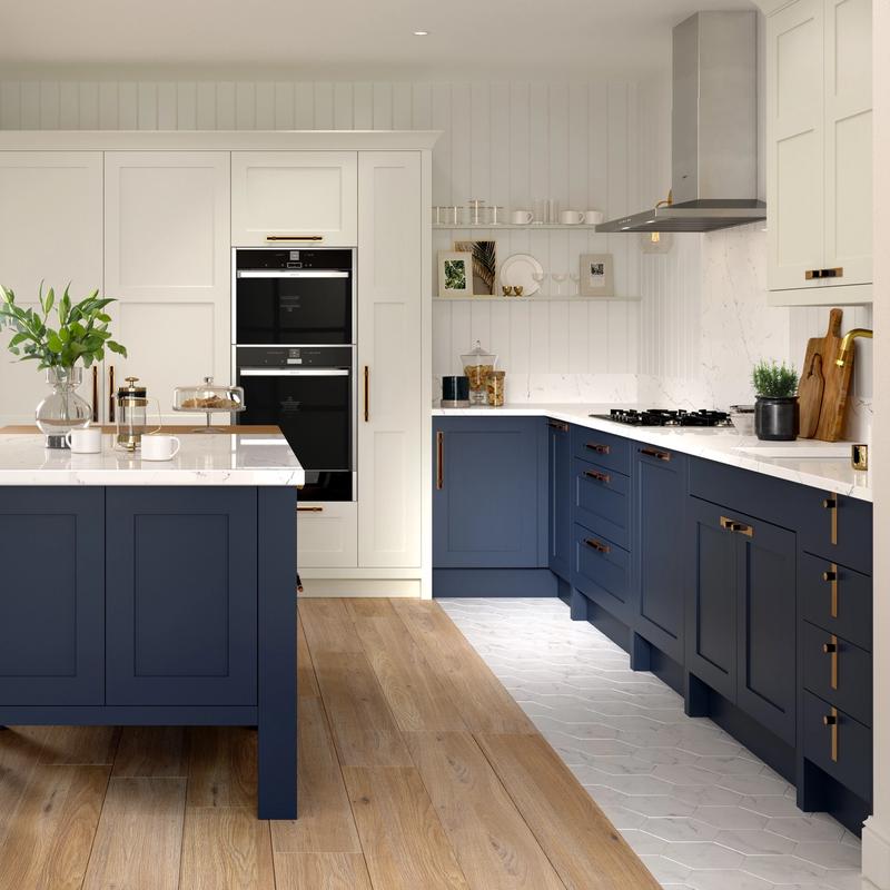 Shaker kitchen CGI with a central island unit