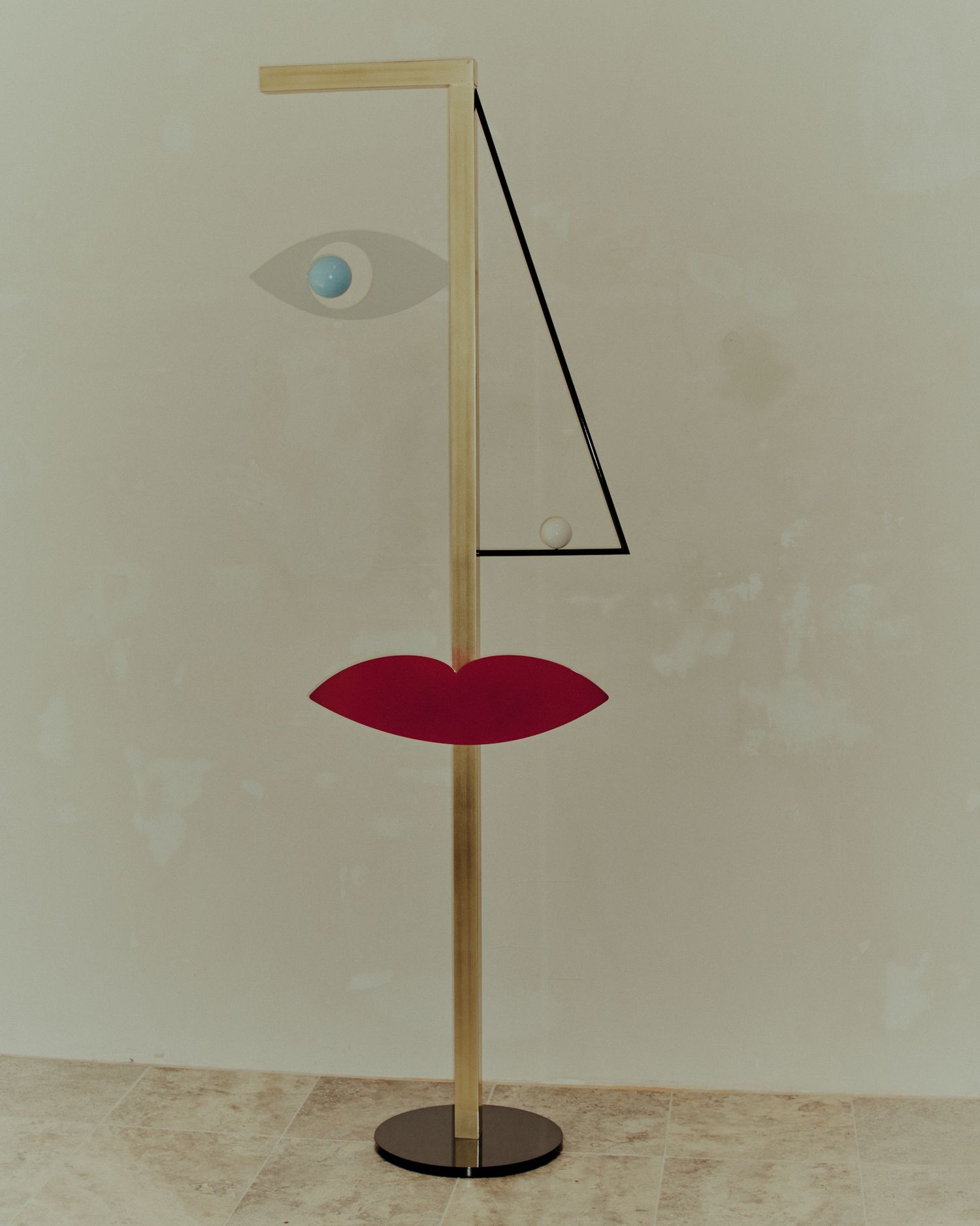 Nico (2025). Brass, powder coated aluminium, steel 225 x 74 x 40cms