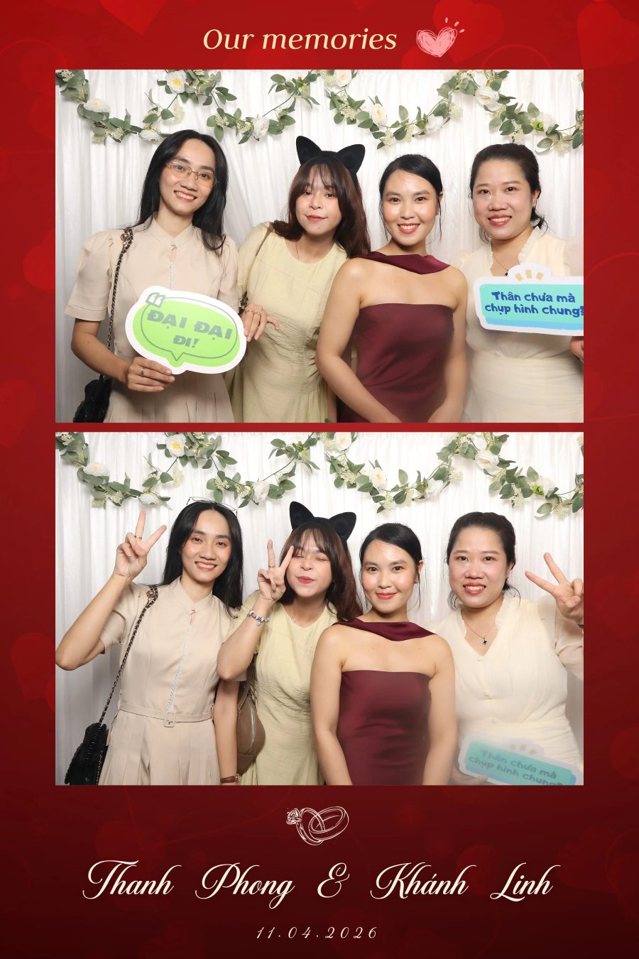 Chupbox Photobooth for Phong & Linh Wedding at Luxury Palace