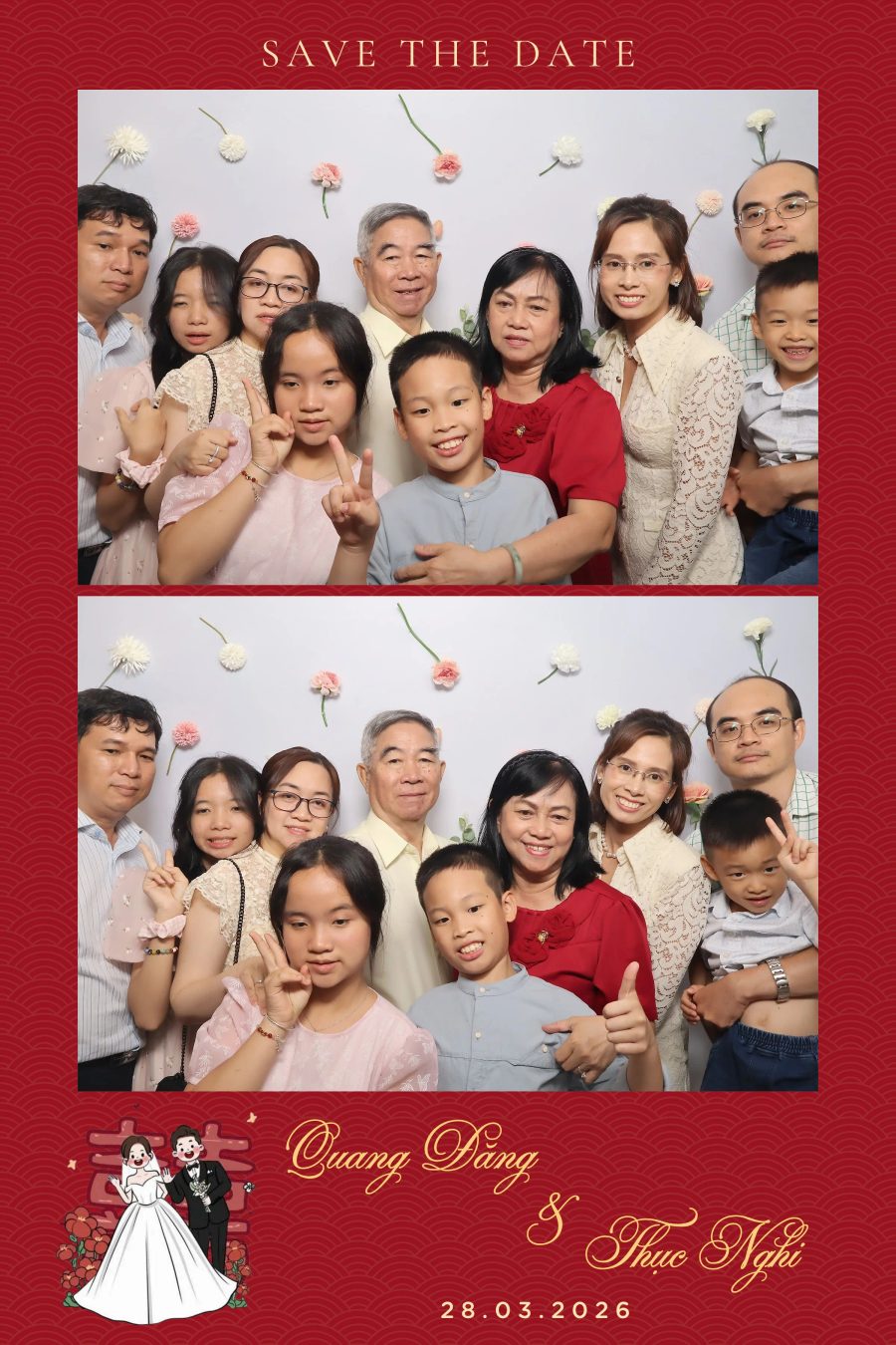 Chupbox Wedding Photobooth for Dang & Nghi at Queen Plaza Ky Hoa