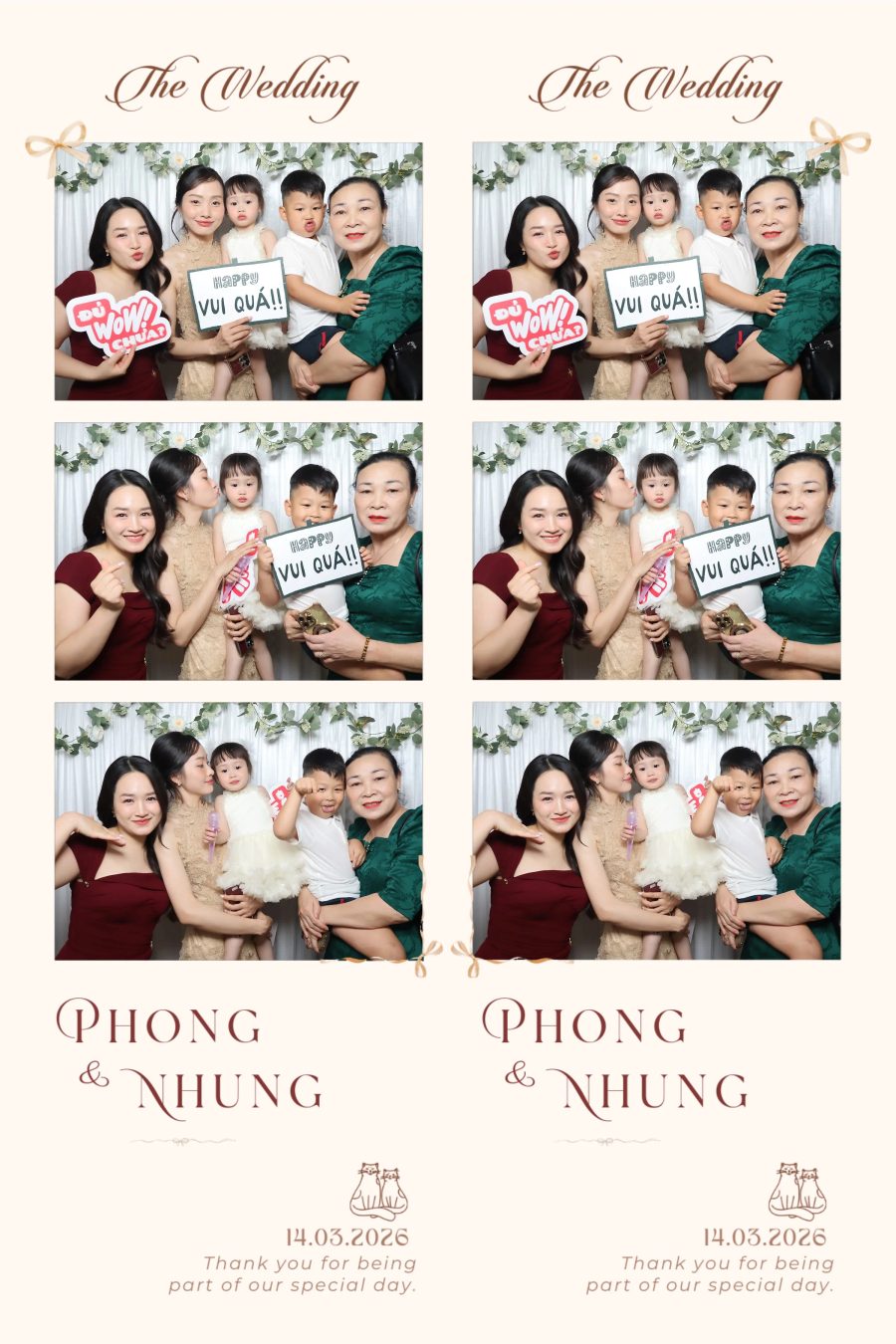 Chupbox Wedding photobooth for Phong & Nhung at Luxury Palace