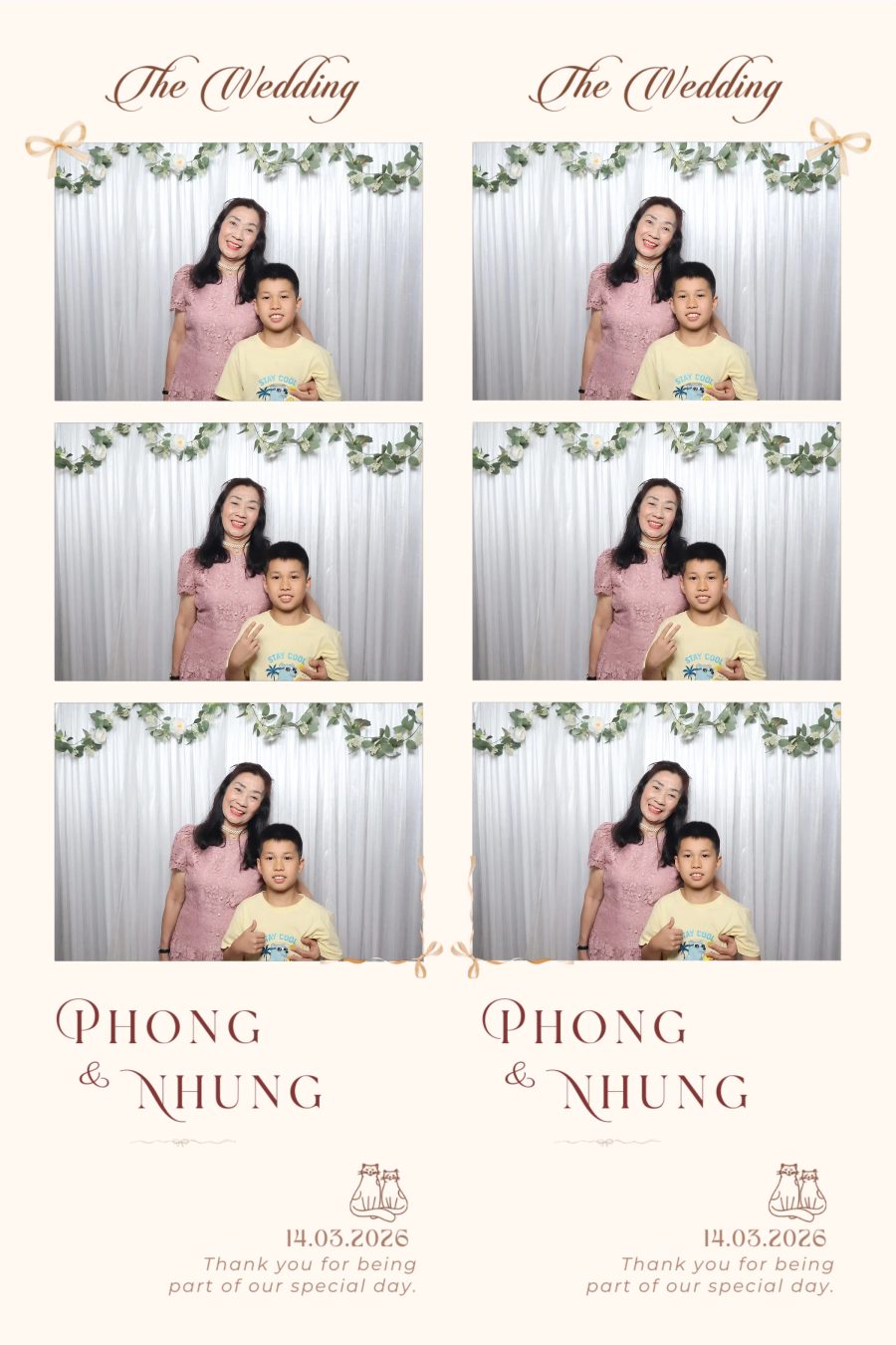 Chupbox Wedding photobooth for Phong & Nhung at Luxury Palace