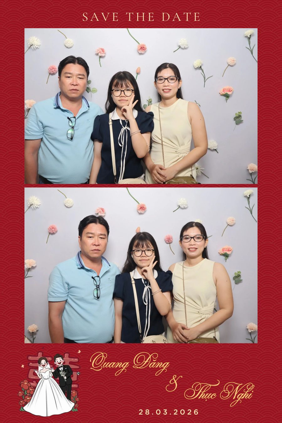 Chupbox Wedding Photobooth for Dang & Nghi at Queen Plaza Ky Hoa