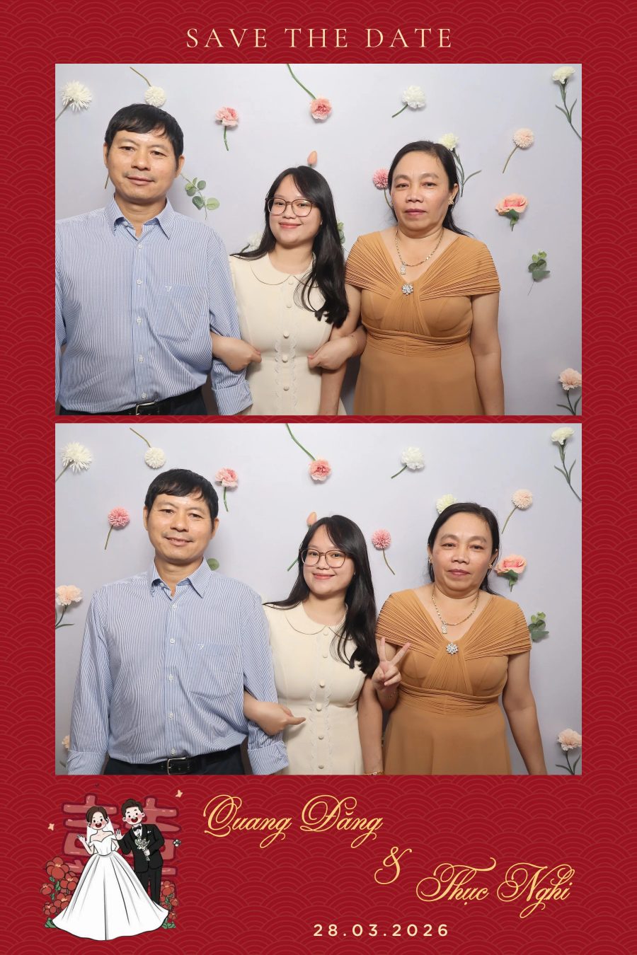Chupbox Wedding Photobooth for Dang & Nghi at Queen Plaza Ky Hoa
