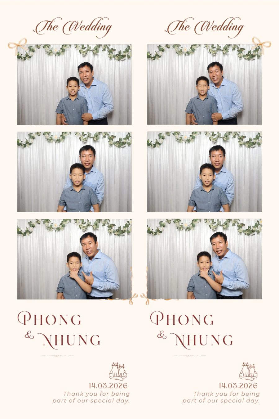 Chupbox Wedding photobooth for Phong & Nhung at Luxury Palace
