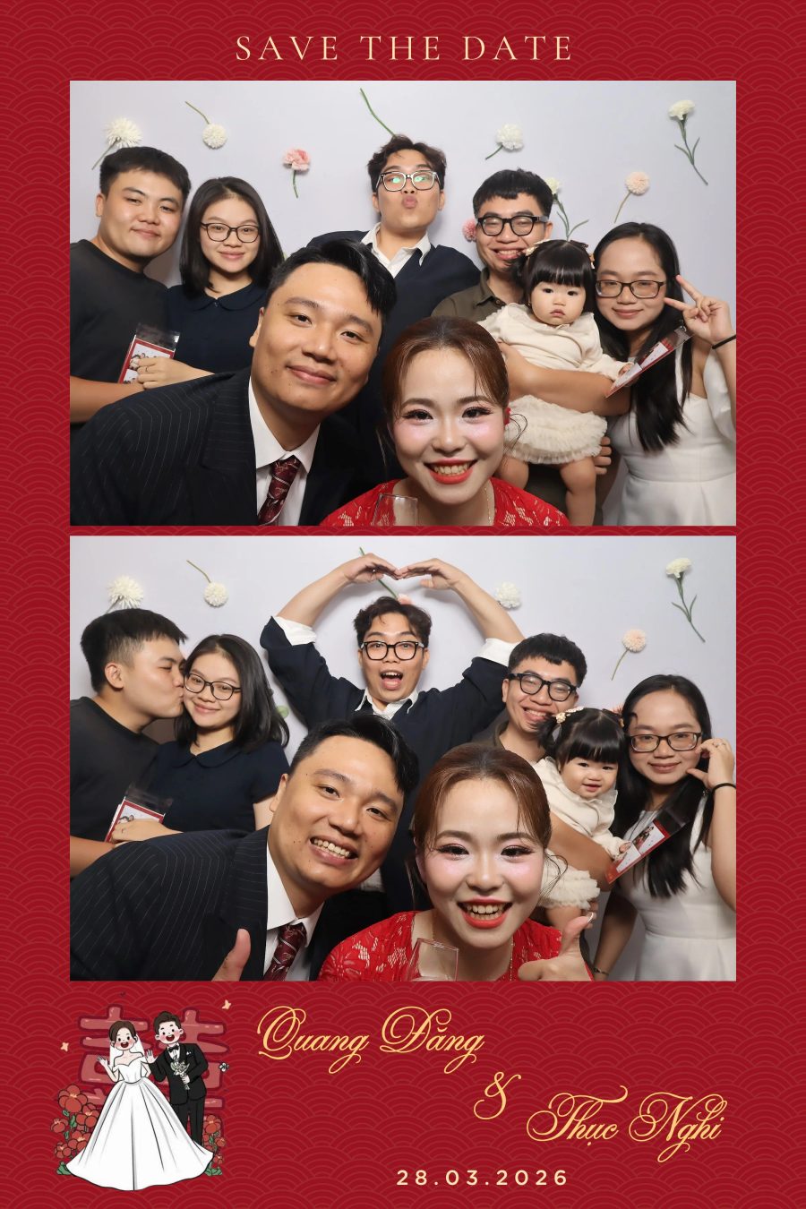 Chupbox Wedding Photobooth for Dang & Nghi at Queen Plaza Ky Hoa