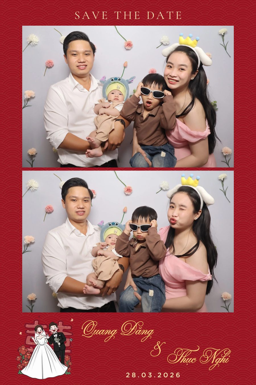 Chupbox Wedding Photobooth for Dang & Nghi at Queen Plaza Ky Hoa
