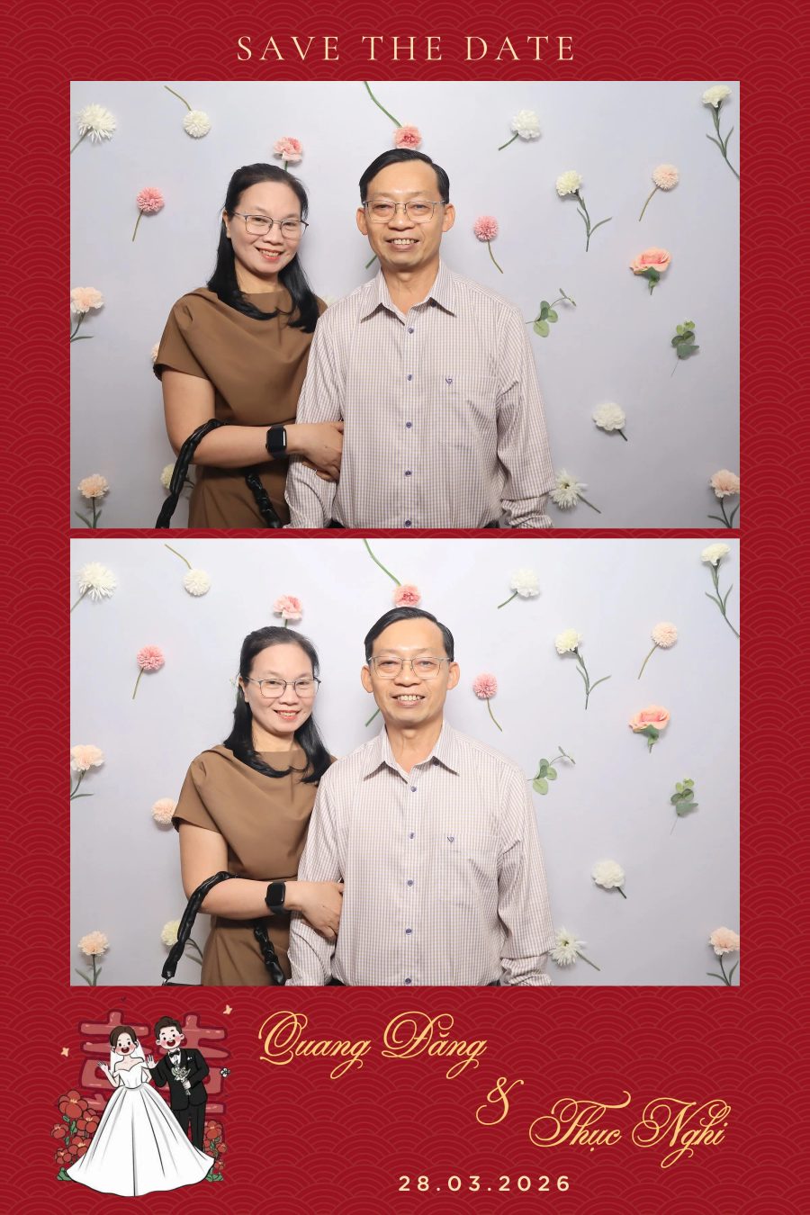 Chupbox Wedding Photobooth for Dang & Nghi at Queen Plaza Ky Hoa