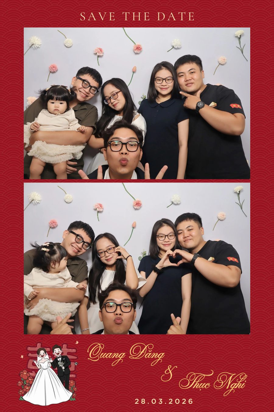 Chupbox Wedding Photobooth for Dang & Nghi at Queen Plaza Ky Hoa