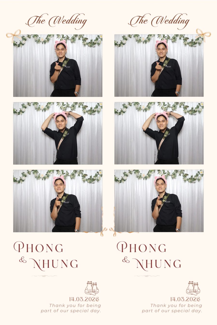 Chupbox Wedding photobooth for Phong & Nhung at Luxury Palace