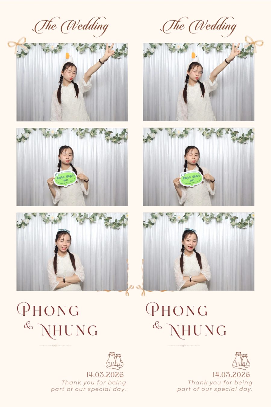 Chupbox Wedding photobooth for Phong & Nhung at Luxury Palace