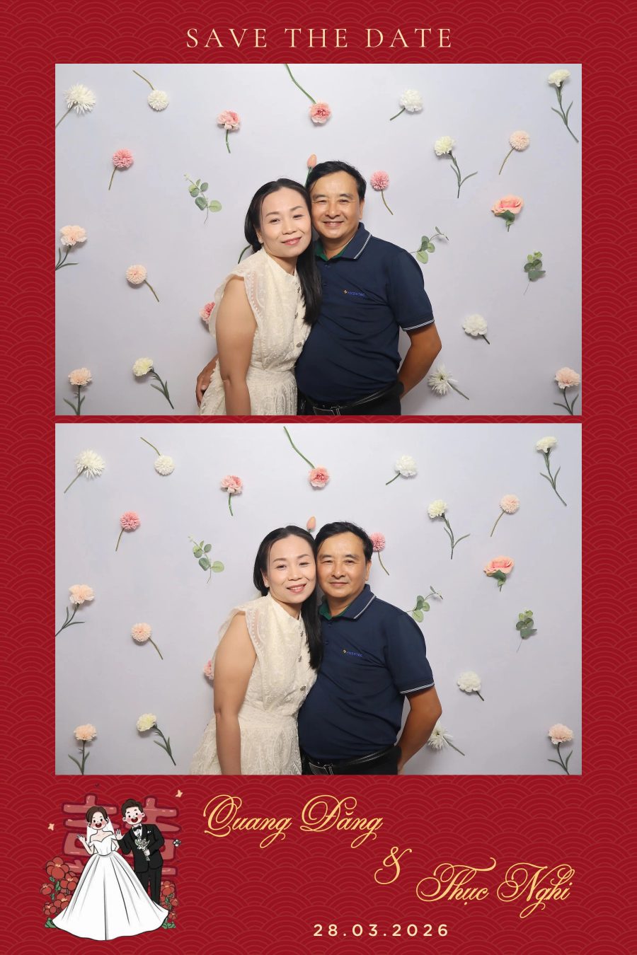 Chupbox Wedding Photobooth for Dang & Nghi at Queen Plaza Ky Hoa