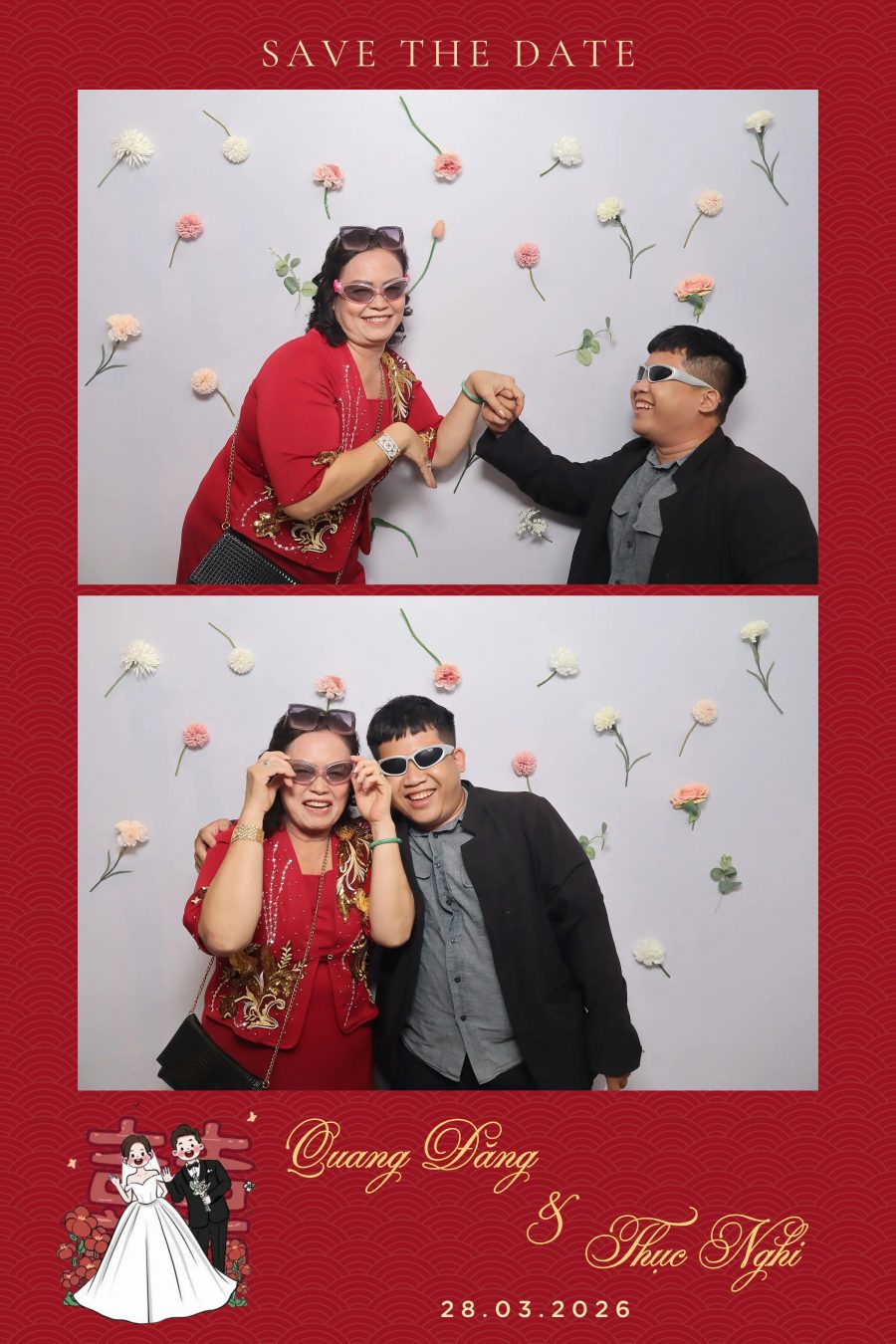 Chupbox Wedding Photobooth for Dang & Nghi at Queen Plaza Ky Hoa
