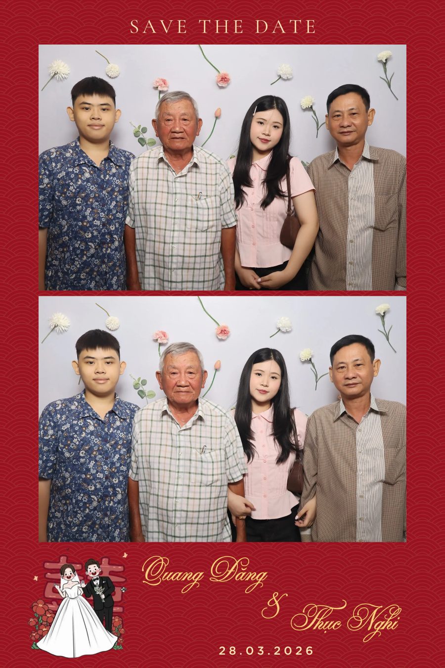 Chupbox Wedding Photobooth for Dang & Nghi at Queen Plaza Ky Hoa