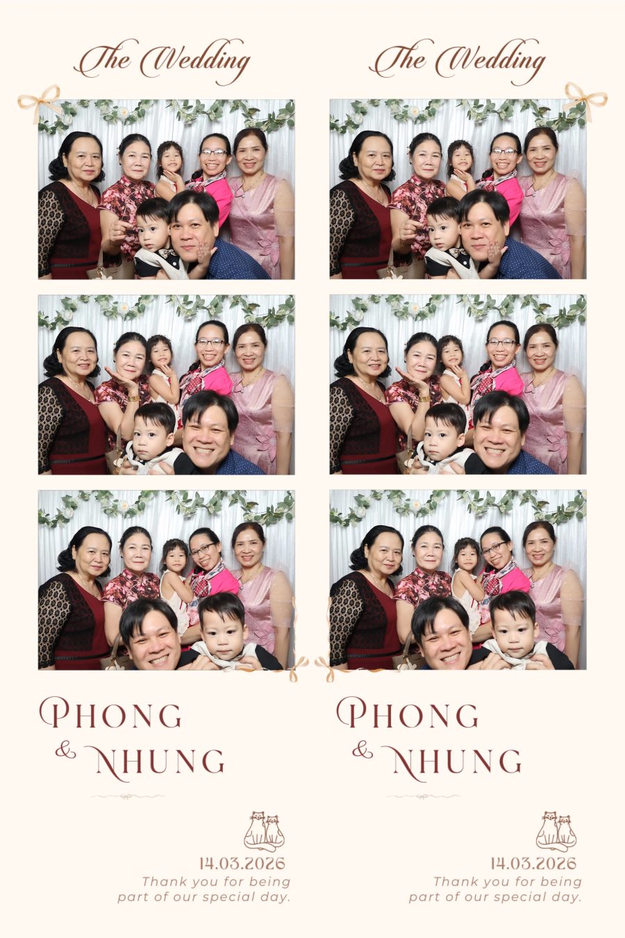 Chupbox Wedding photobooth for Phong & Nhung at Luxury Palace