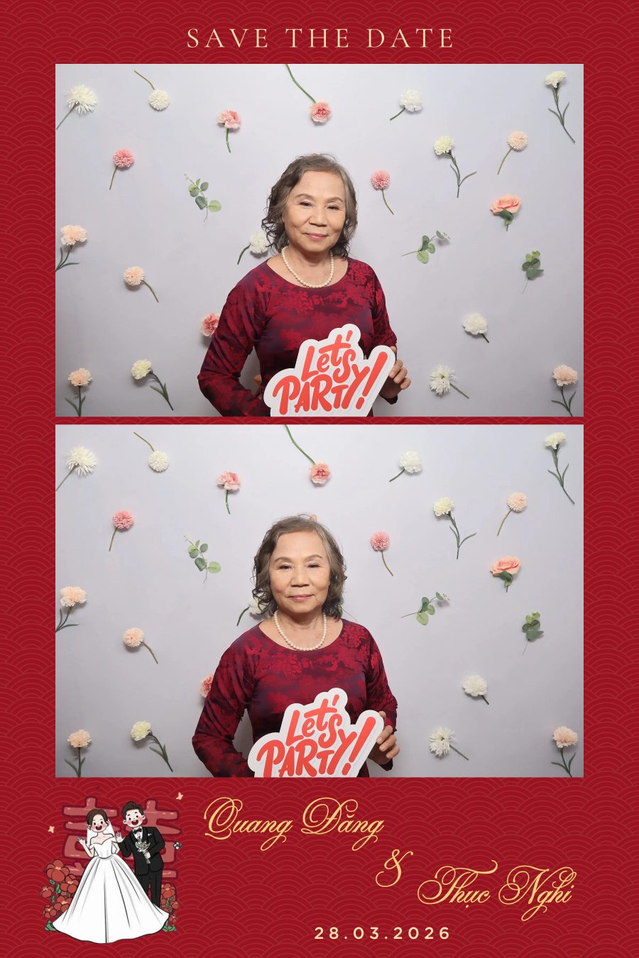 Chupbox Wedding Photobooth for Dang & Nghi at Queen Plaza Ky Hoa