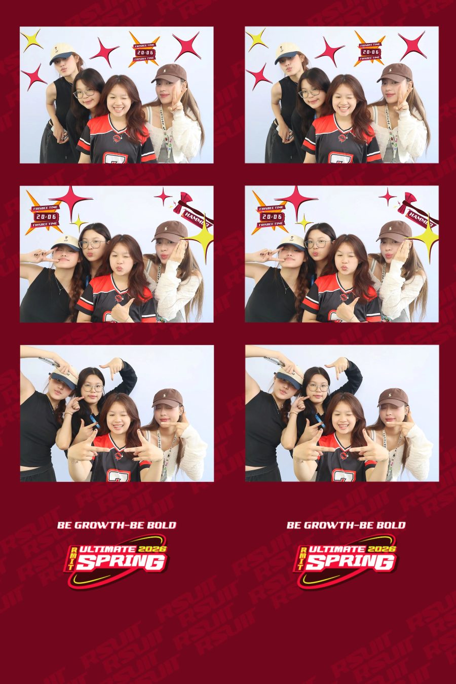 Chupbox Photobooth of RMIT Ultimate Frisbee Club at RMIT university in HCM