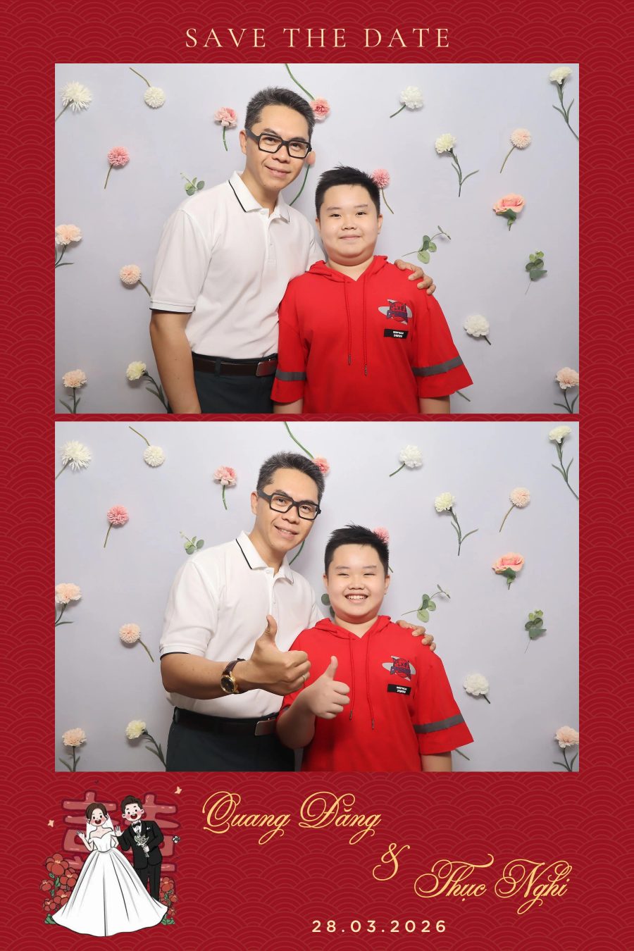 Chupbox Wedding Photobooth for Dang & Nghi at Queen Plaza Ky Hoa