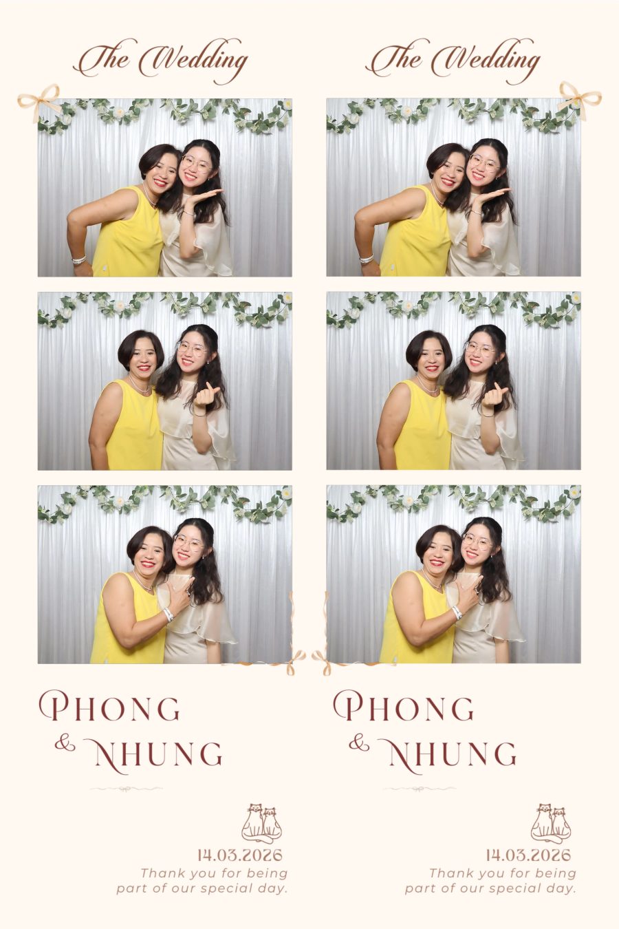 Chupbox Wedding photobooth for Phong & Nhung at Luxury Palace