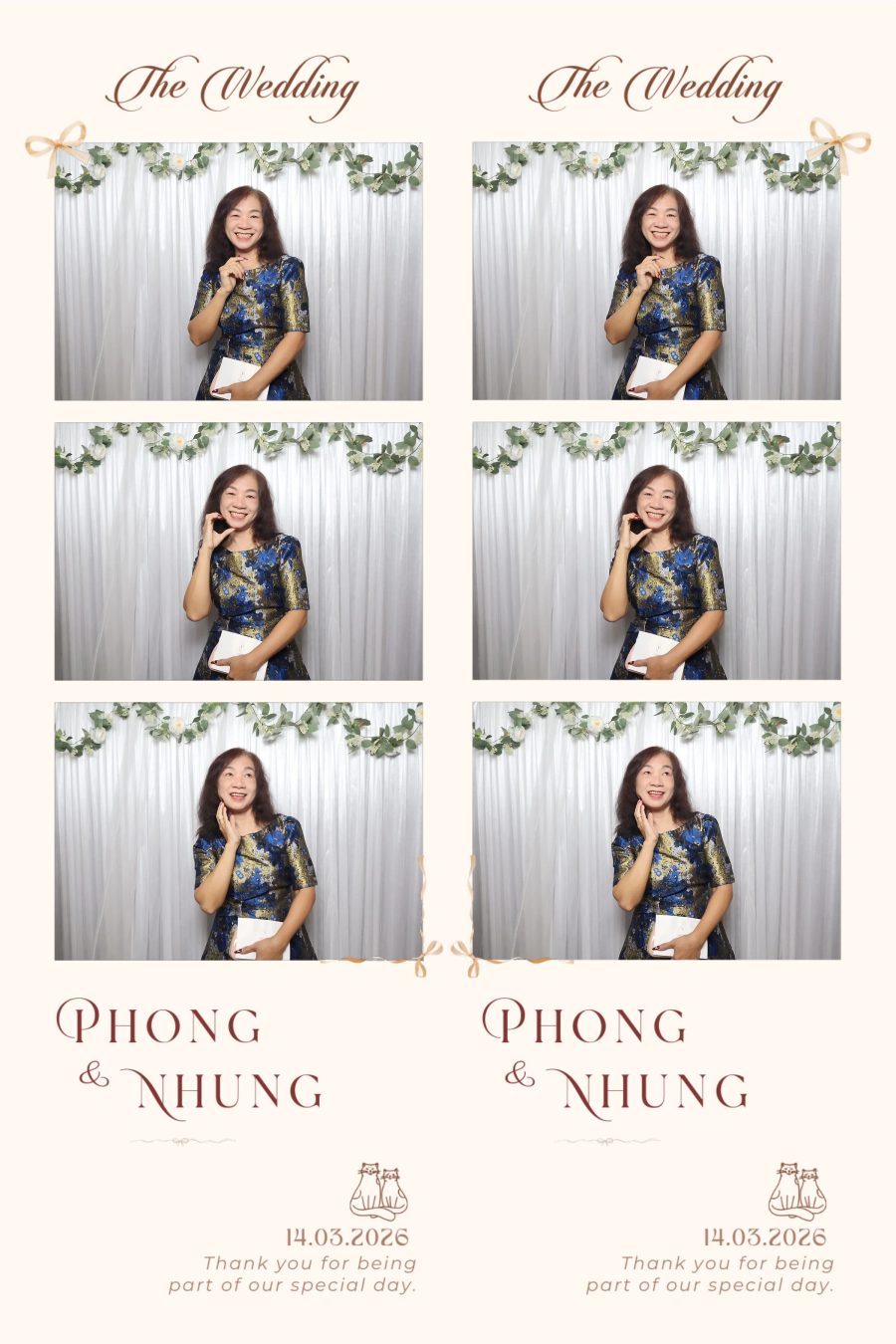 Chupbox Wedding photobooth for Phong & Nhung at Luxury Palace