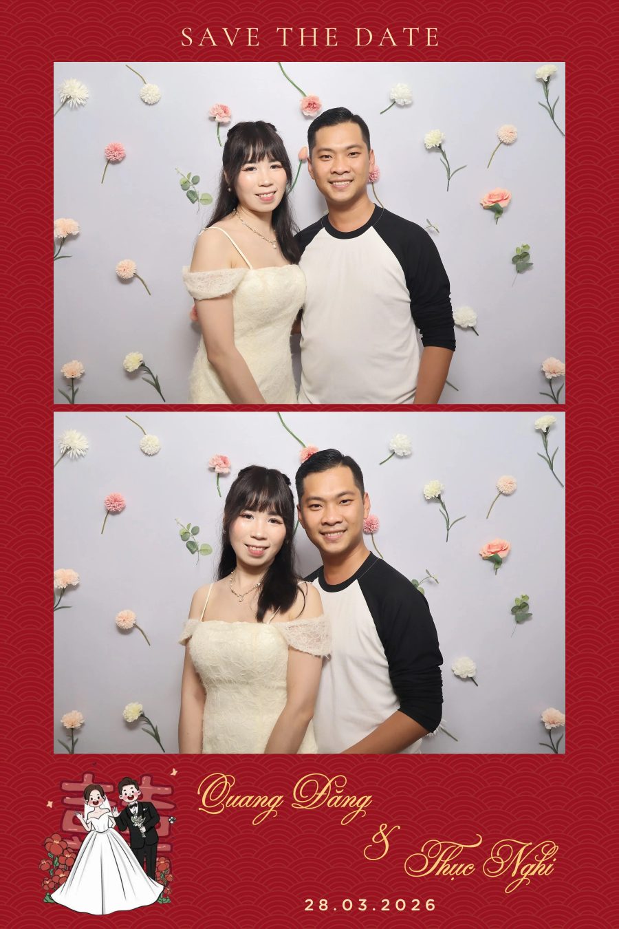 Chupbox Wedding Photobooth for Dang & Nghi at Queen Plaza Ky Hoa