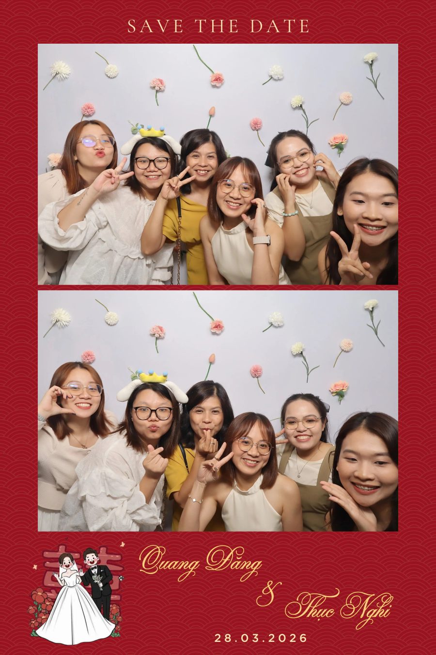 Chupbox Wedding Photobooth for Dang & Nghi at Queen Plaza Ky Hoa