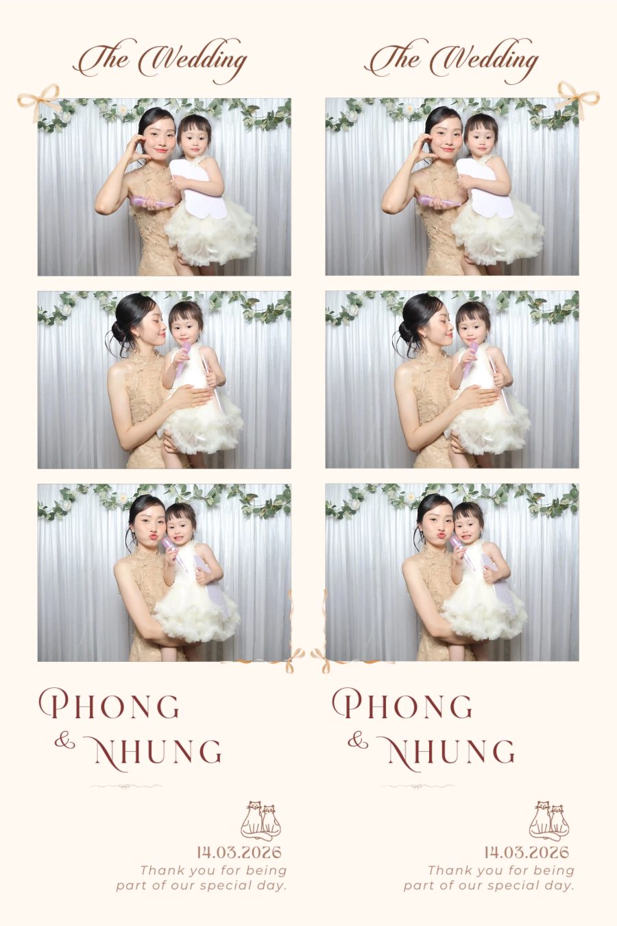 Chupbox Wedding photobooth for Phong & Nhung at Luxury Palace