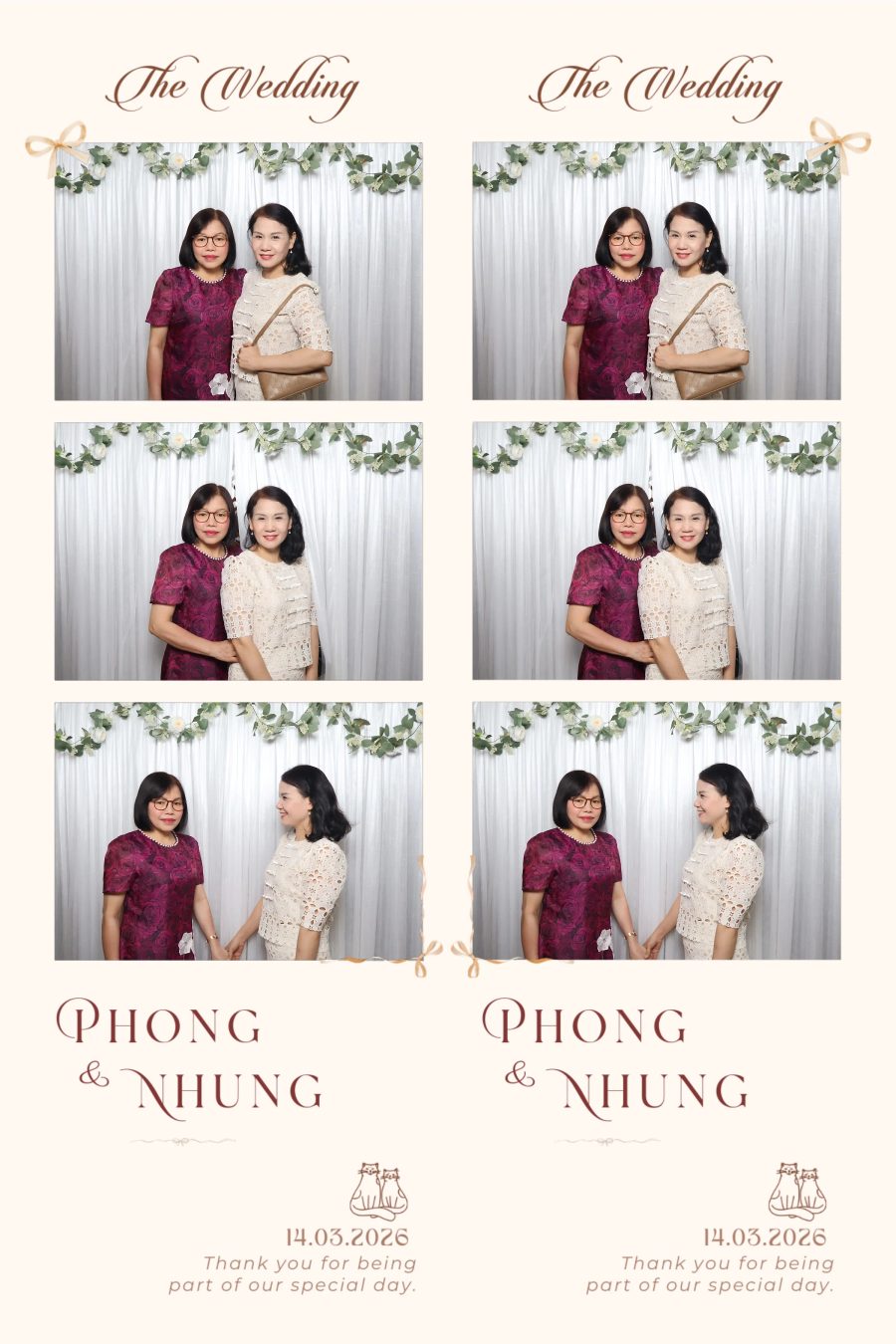 Chupbox Wedding photobooth for Phong & Nhung at Luxury Palace