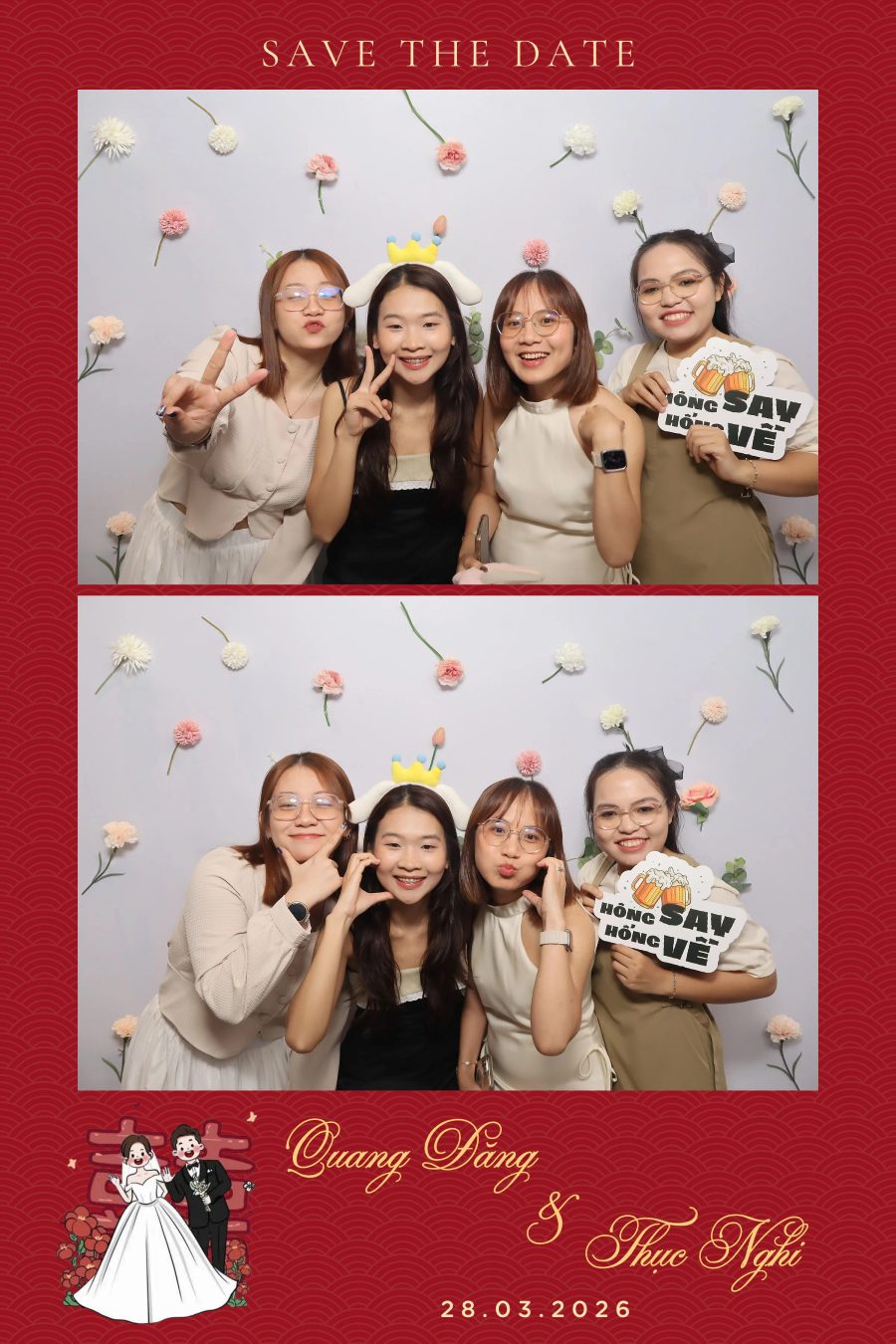 Chupbox Wedding Photobooth for Dang & Nghi at Queen Plaza Ky Hoa