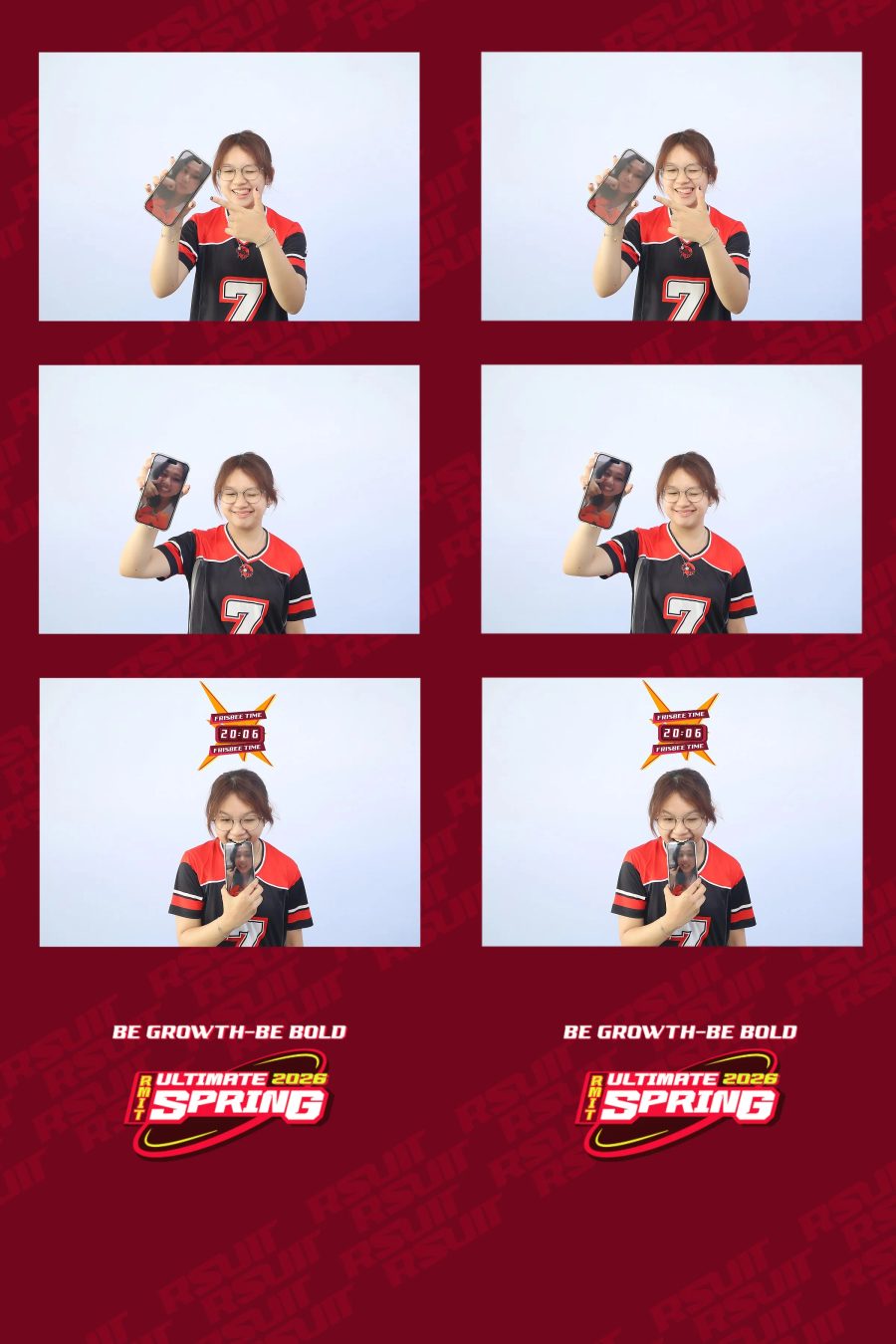 Chupbox Photobooth of RMIT Ultimate Frisbee Club at RMIT university in HCM