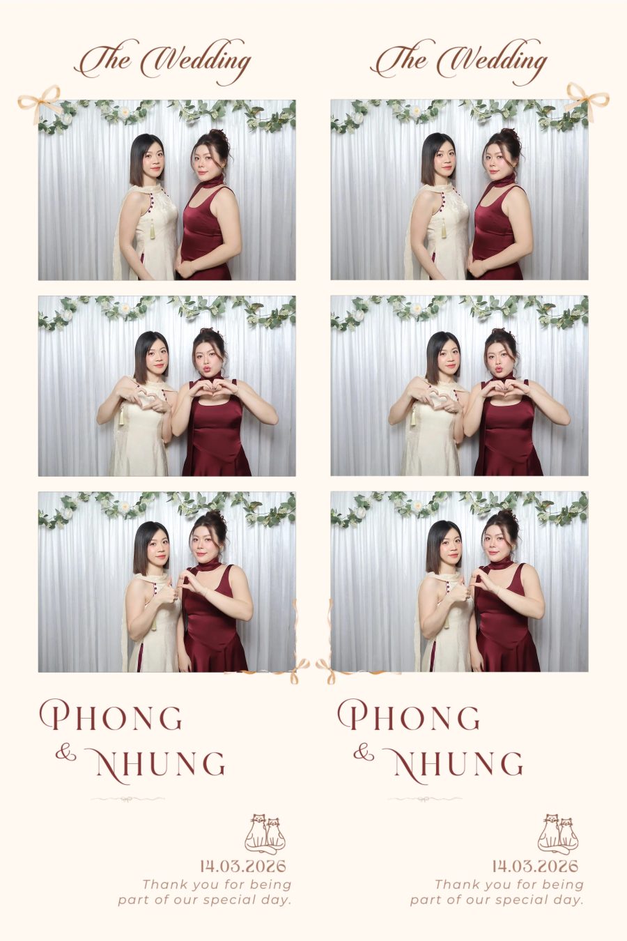 Chupbox Wedding photobooth for Phong & Nhung at Luxury Palace