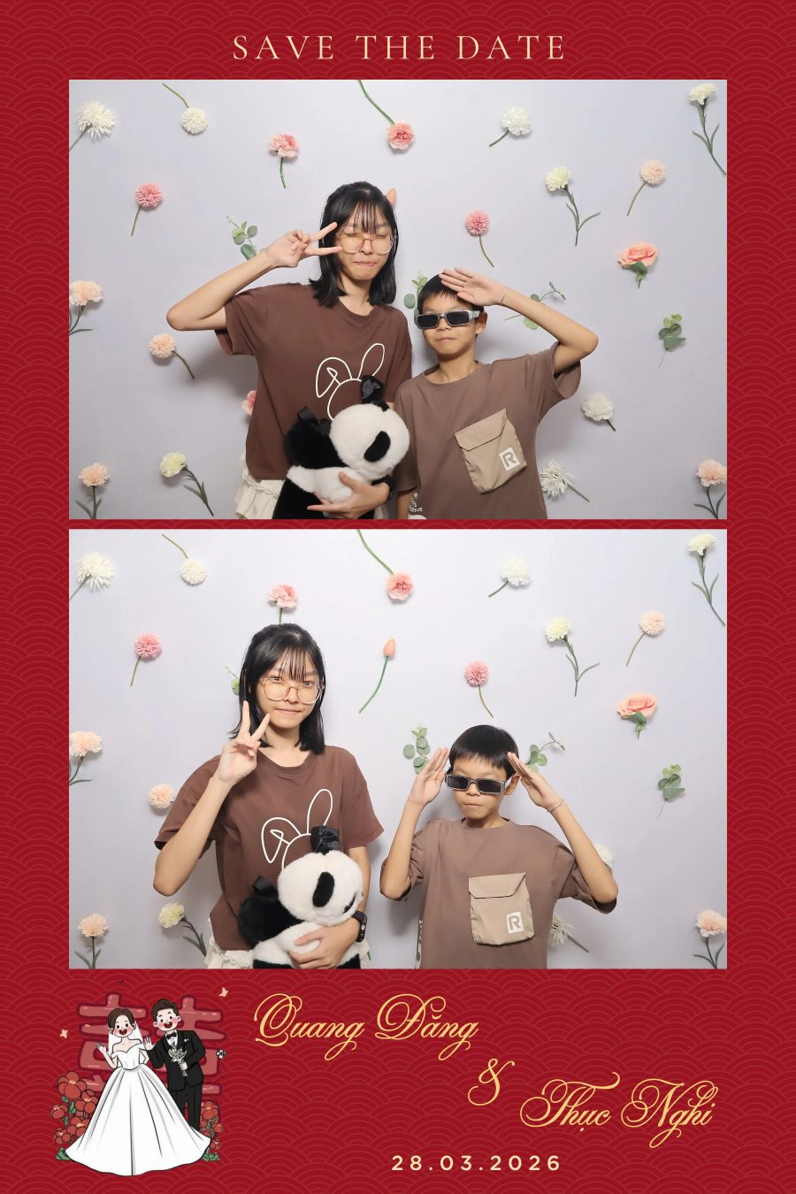 Chupbox Wedding Photobooth for Dang & Nghi at Queen Plaza Ky Hoa