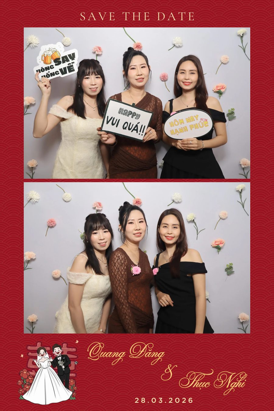 Chupbox Wedding Photobooth for Dang & Nghi at Queen Plaza Ky Hoa