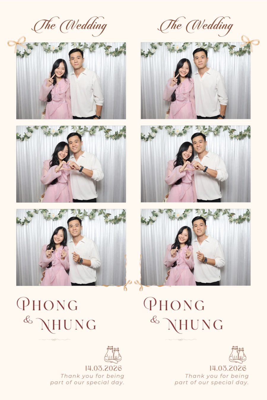 Chupbox Wedding photobooth for Phong & Nhung at Luxury Palace