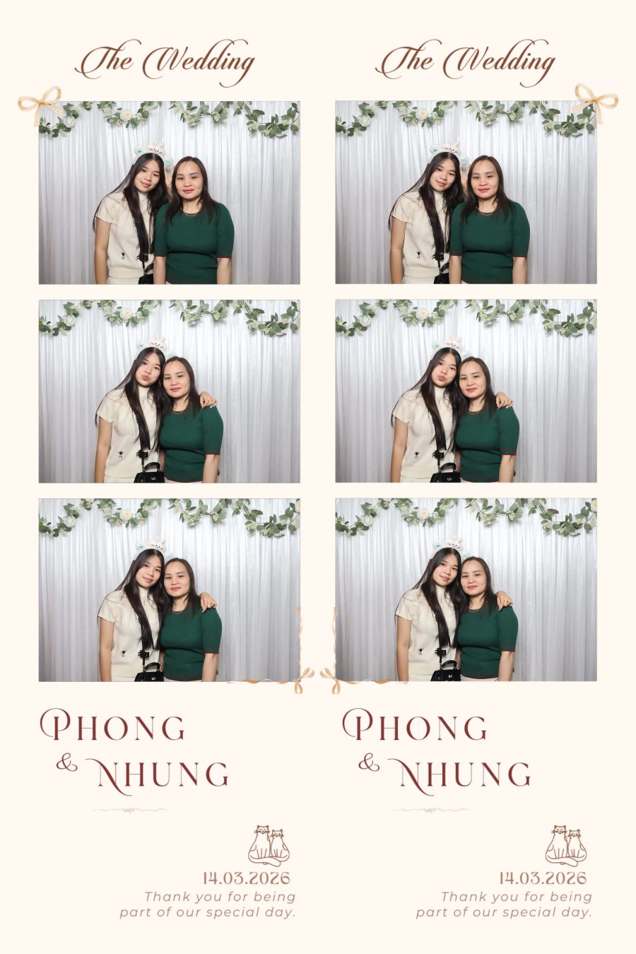 Chupbox Wedding photobooth for Phong & Nhung at Luxury Palace