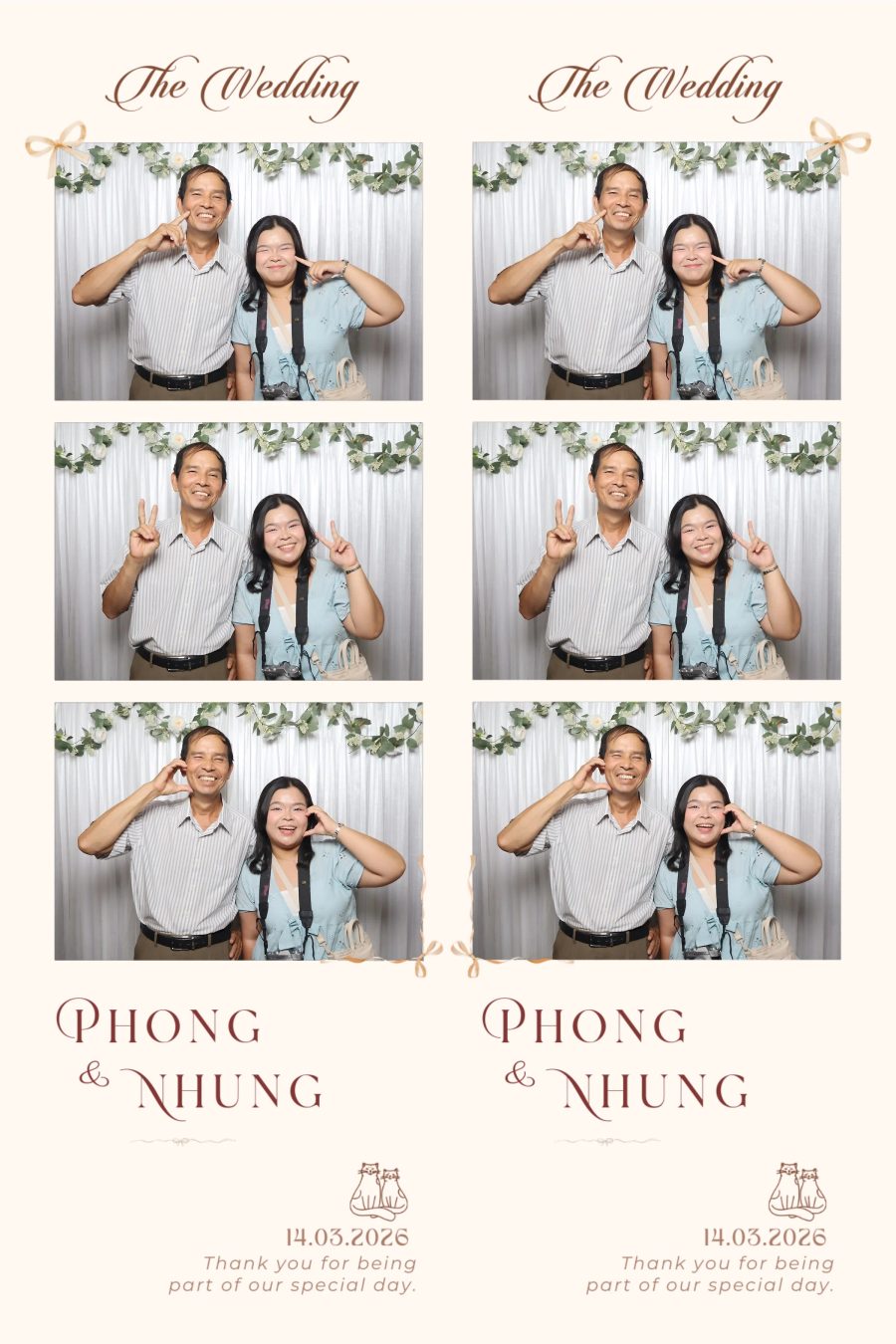 Chupbox Wedding photobooth for Phong & Nhung at Luxury Palace