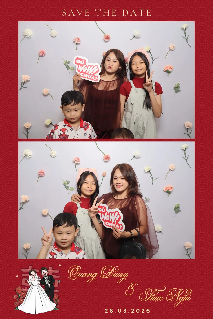 Chupbox Wedding Photobooth for Dang & Nghi at Queen Plaza Ky Hoa