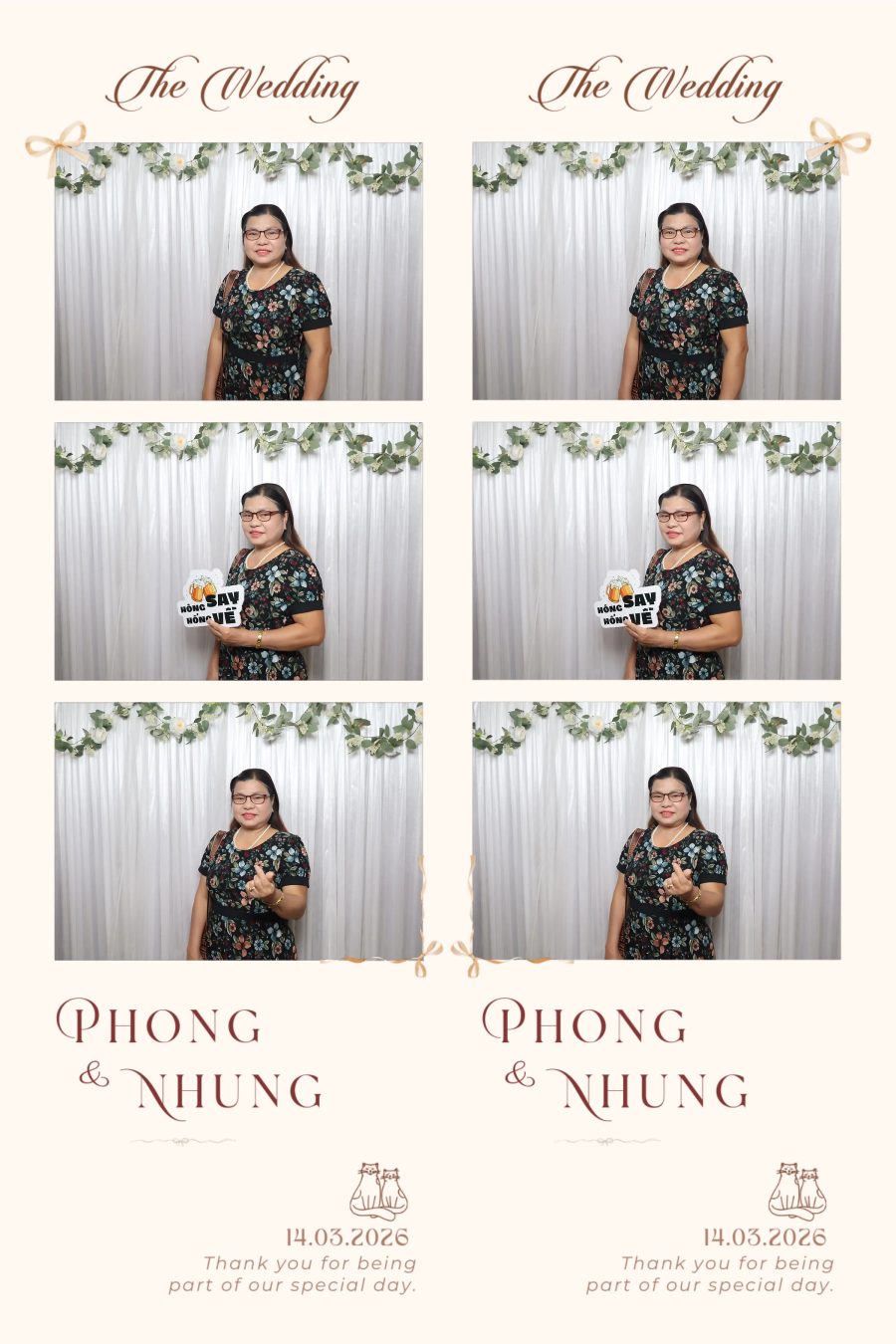 Chupbox Wedding photobooth for Phong & Nhung at Luxury Palace