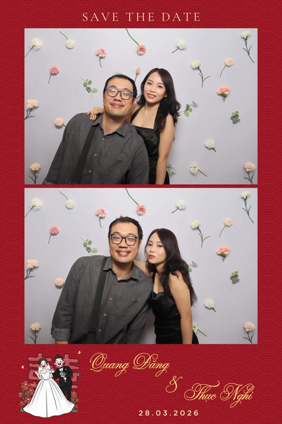 Chupbox Wedding Photobooth for Dang & Nghi at Queen Plaza Ky Hoa