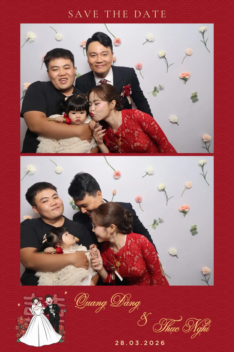 Chupbox Wedding Photobooth for Dang & Nghi at Queen Plaza Ky Hoa