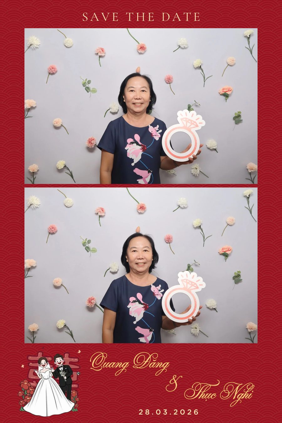 Chupbox Wedding Photobooth for Dang & Nghi at Queen Plaza Ky Hoa
