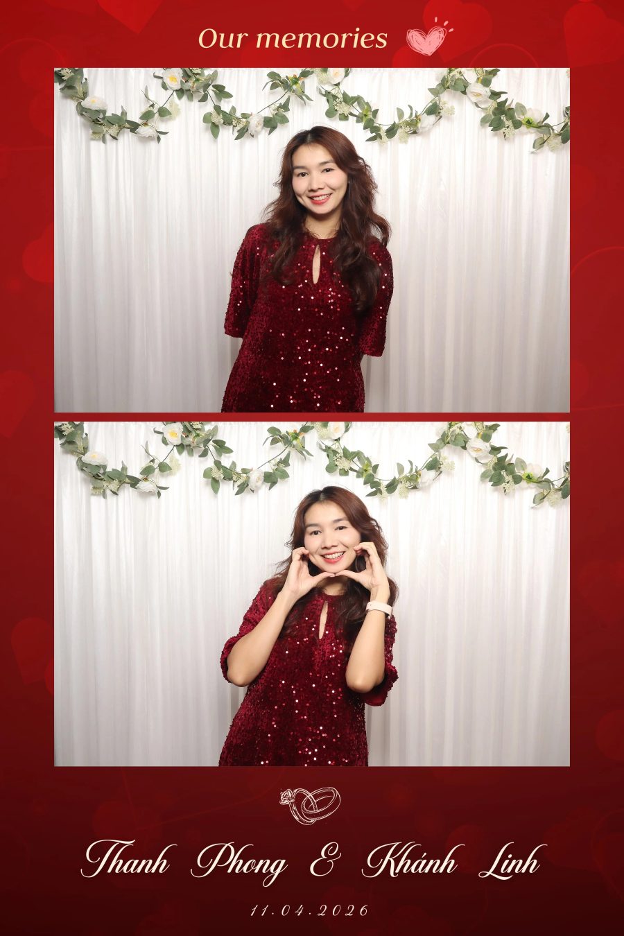 Chupbox Photobooth for Phong & Linh Wedding at Luxury Palace