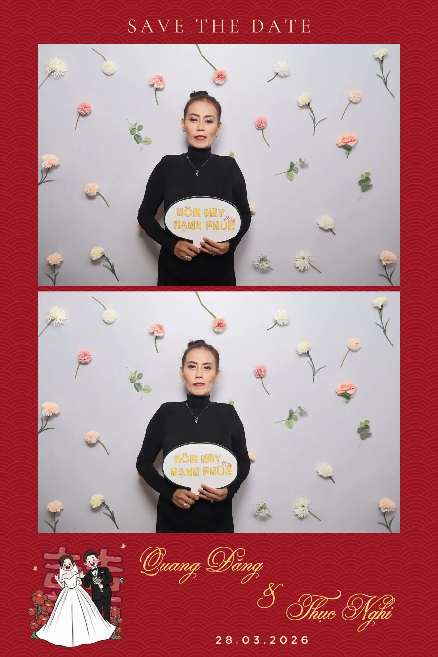 Chupbox Wedding Photobooth for Dang & Nghi at Queen Plaza Ky Hoa