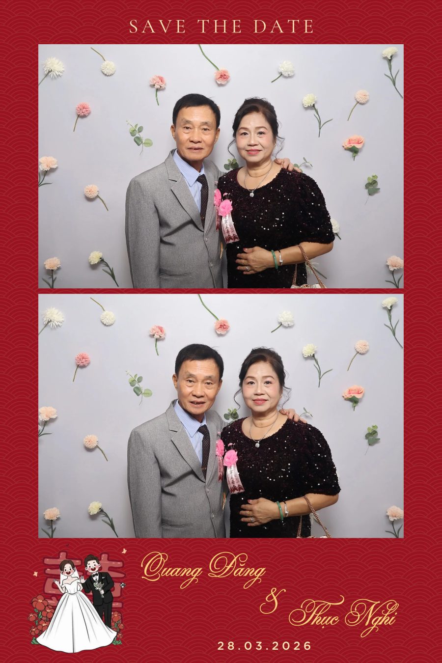 Chupbox Wedding Photobooth for Dang & Nghi at Queen Plaza Ky Hoa