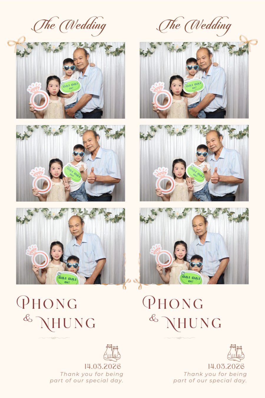 Chupbox Wedding photobooth for Phong & Nhung at Luxury Palace