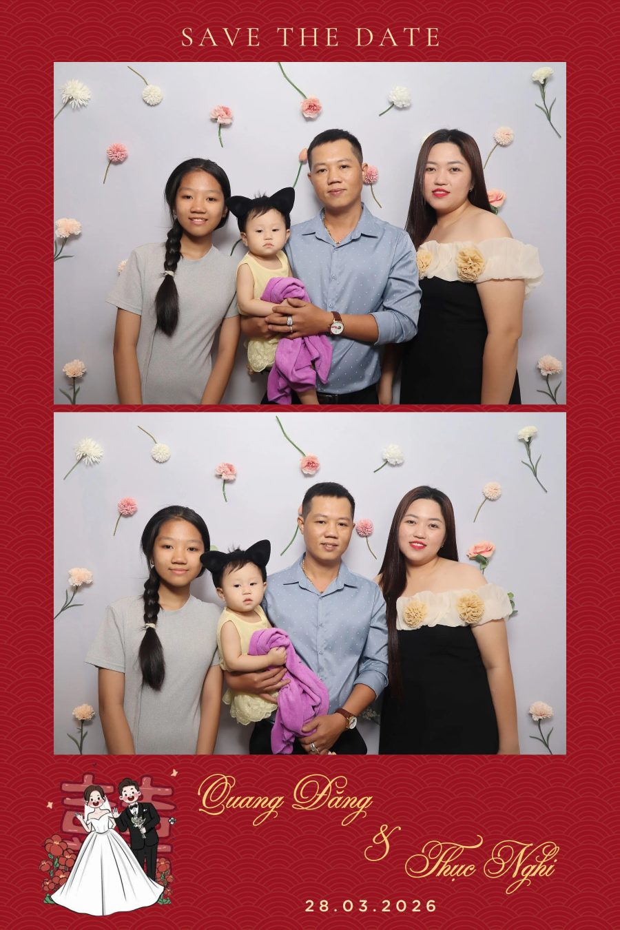 Chupbox Wedding Photobooth for Dang & Nghi at Queen Plaza Ky Hoa